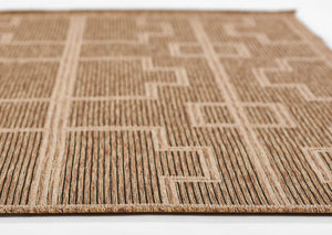 Momeni Hampton HAM-1 Machine Made Transitional Geometric Indoor/Outdoor Area Rug Natural 9' x 12' HAMPOHAM-1NAT90C0