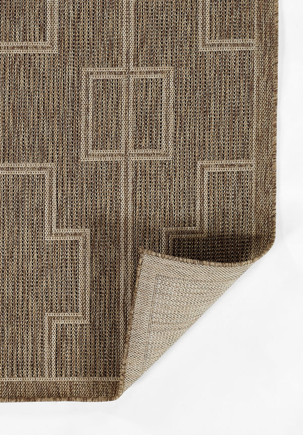 Momeni Hampton HAM-1 Machine Made Transitional Geometric Indoor/Outdoor Area Rug Natural 9' x 12' HAMPOHAM-1NAT90C0