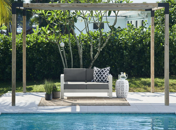 Momeni Hampton HAM-1 Machine Made Transitional Geometric Indoor/Outdoor Area Rug Natural 9' x 12' HAMPOHAM-1NAT90C0