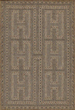 Momeni Hampton HAM-2 Machine Made Transitional Geometric Indoor/Outdoor Area Rug Natural 9' x 12' HAMPOHAM-2NAT90C0