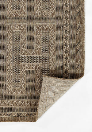 Momeni Hampton HAM-2 Machine Made Transitional Geometric Indoor/Outdoor Area Rug Natural 9' x 12' HAMPOHAM-2NAT90C0