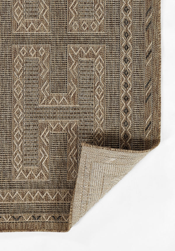 Momeni Hampton HAM-2 Machine Made Transitional Geometric Indoor/Outdoor Area Rug Natural 9' x 12' HAMPOHAM-2NAT90C0