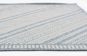 Momeni Hampton HAM-3 Machine Made Transitional Geometric Indoor/Outdoor Area Rug Blue 9' x 12' HAMPOHAM-3BLU90C0