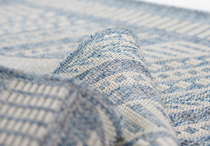 Momeni Hampton HAM-3 Machine Made Transitional Geometric Indoor/Outdoor Area Rug Blue 9' x 12' HAMPOHAM-3BLU90C0