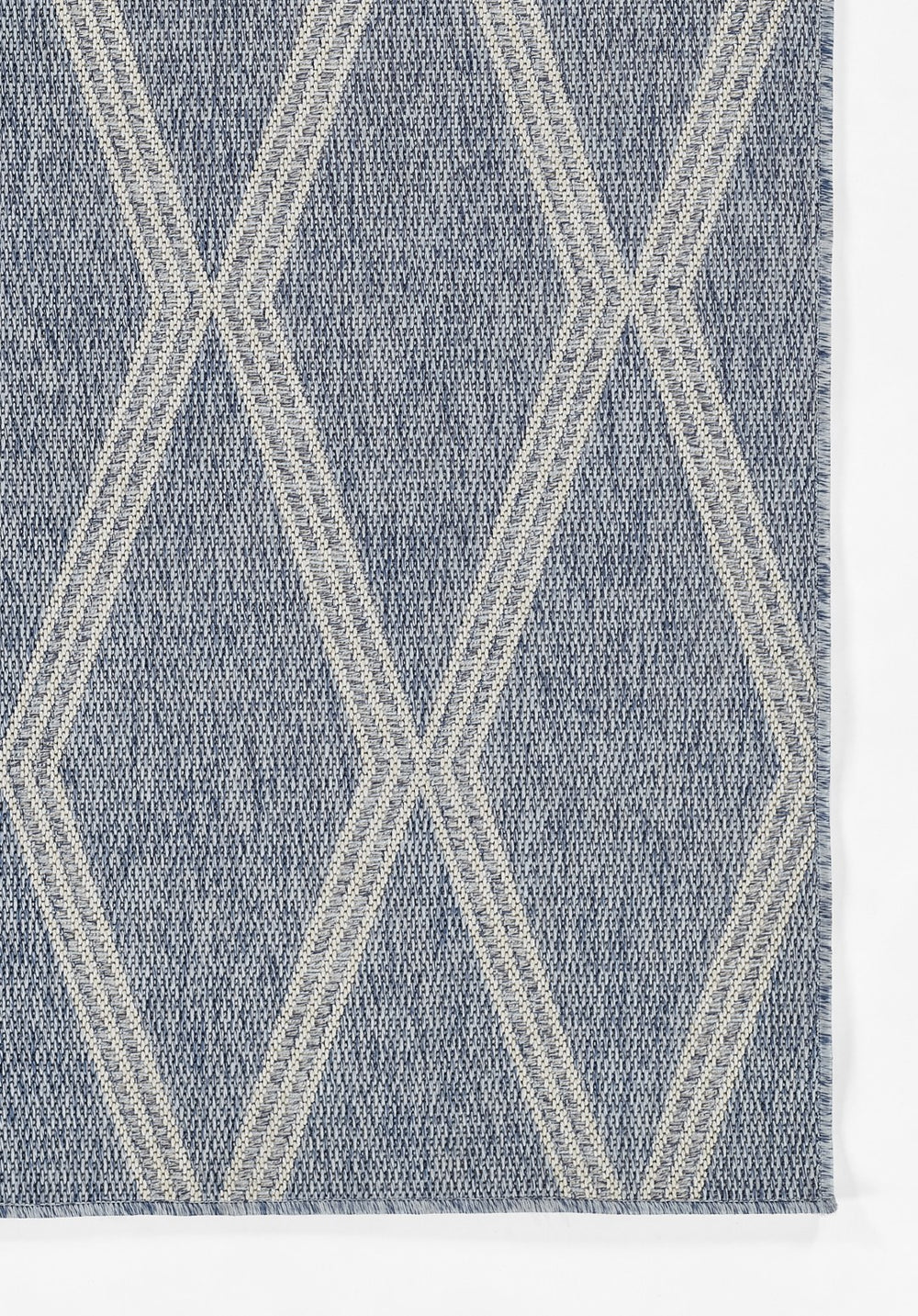 Momeni Hampton HAM-5 Machine Made Transitional Geometric Indoor/Outdoor Area Rug Blue 9' x 12' HAMPOHAM-5BLU90C0
