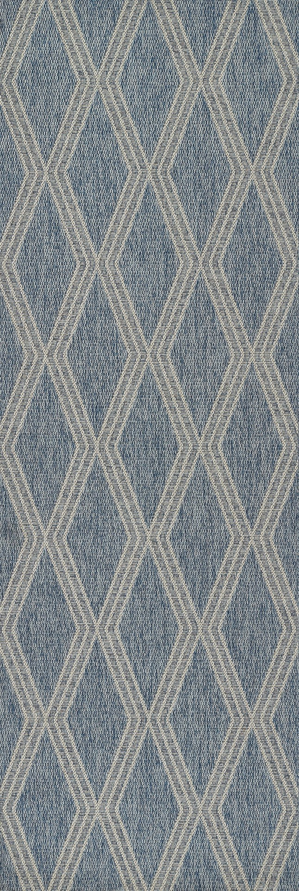 Momeni Hampton HAM-5 Machine Made Transitional Geometric Indoor/Outdoor Area Rug Blue 9' x 12' HAMPOHAM-5BLU90C0