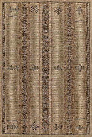 Momeni Hampton HAM-6 Machine Made Transitional Geometric Indoor/Outdoor Area Rug Natural 9' x 12' HAMPOHAM-6NAT90C0
