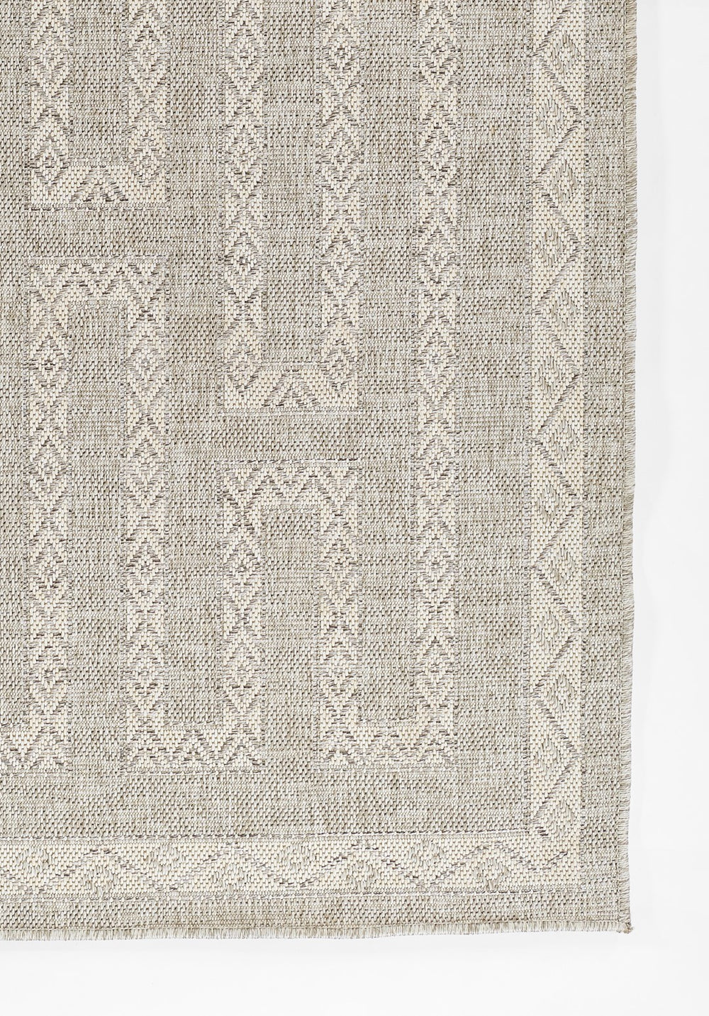 Momeni Hampton HAM-8 Machine Made Transitional Geometric Indoor/Outdoor Area Rug Grey 9' x 12' HAMPOHAM-8GRY90C0