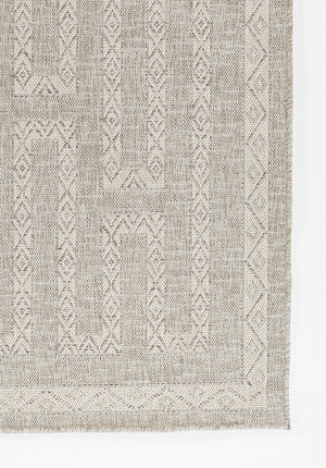 Momeni Hampton HAM-8 Machine Made Transitional Geometric Indoor/Outdoor Area Rug Grey 9' x 12' HAMPOHAM-8GRY90C0