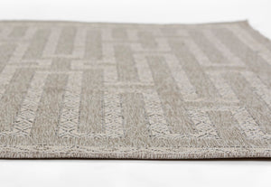 Momeni Hampton HAM-8 Machine Made Transitional Geometric Indoor/Outdoor Area Rug Grey 9' x 12' HAMPOHAM-8GRY90C0