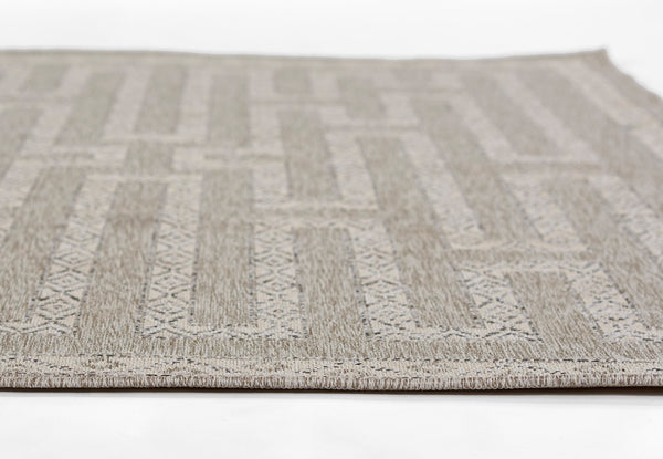 Momeni Hampton HAM-8 Machine Made Transitional Geometric Indoor/Outdoor Area Rug Grey 9' x 12' HAMPOHAM-8GRY90C0