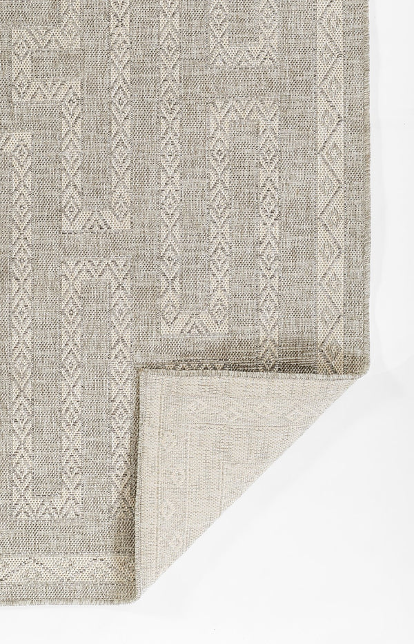 Momeni Hampton HAM-8 Machine Made Transitional Geometric Indoor/Outdoor Area Rug Grey 9' x 12' HAMPOHAM-8GRY90C0