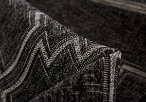 Momeni Hampton HAM-9 Machine Made Transitional Geometric Indoor/Outdoor Area Rug Black 9' x 12' HAMPOHAM-9BLK90C0