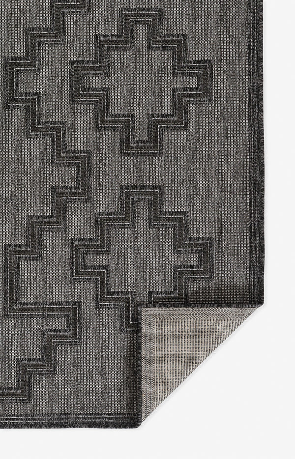 Momeni Hampton HAM-9 Machine Made Transitional Geometric Indoor/Outdoor Area Rug Charcoal 9' x 12' HAMPOHAM-9CHR90C0