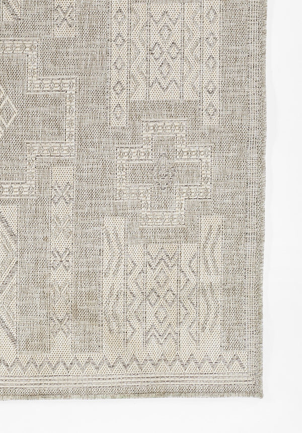 Momeni Hampton HAM10 Machine Made Transitional Geometric Indoor/Outdoor Area Rug Grey 9' x 12' HAMPOHAM10GRY90C0