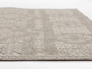 Momeni Hampton HAM10 Machine Made Transitional Geometric Indoor/Outdoor Area Rug Grey 9' x 12' HAMPOHAM10GRY90C0