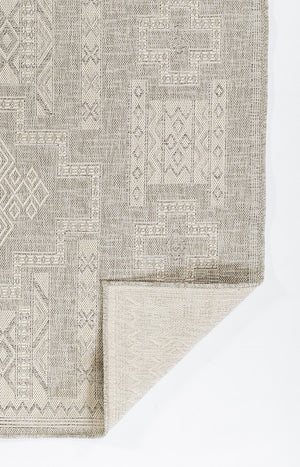 Momeni Hampton HAM10 Machine Made Transitional Geometric Indoor/Outdoor Area Rug Grey 9' x 12' HAMPOHAM10GRY90C0
