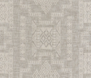 Momeni Hampton HAM10 Machine Made Transitional Geometric Indoor/Outdoor Area Rug Grey 9' x 12' HAMPOHAM10GRY90C0