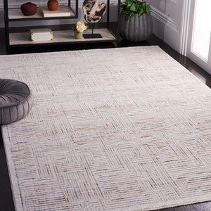 Safavieh Harlow 105 Power Loomed Transitional Polyester Rug Ivory Grey / Rust HAR105A-9