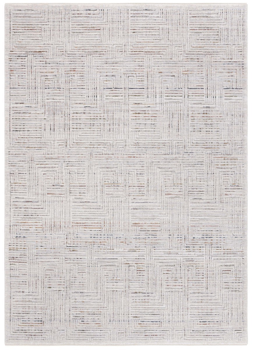 Safavieh Harlow 105 Power Loomed Transitional Polyester Rug Ivory Grey / Rust HAR105A-9