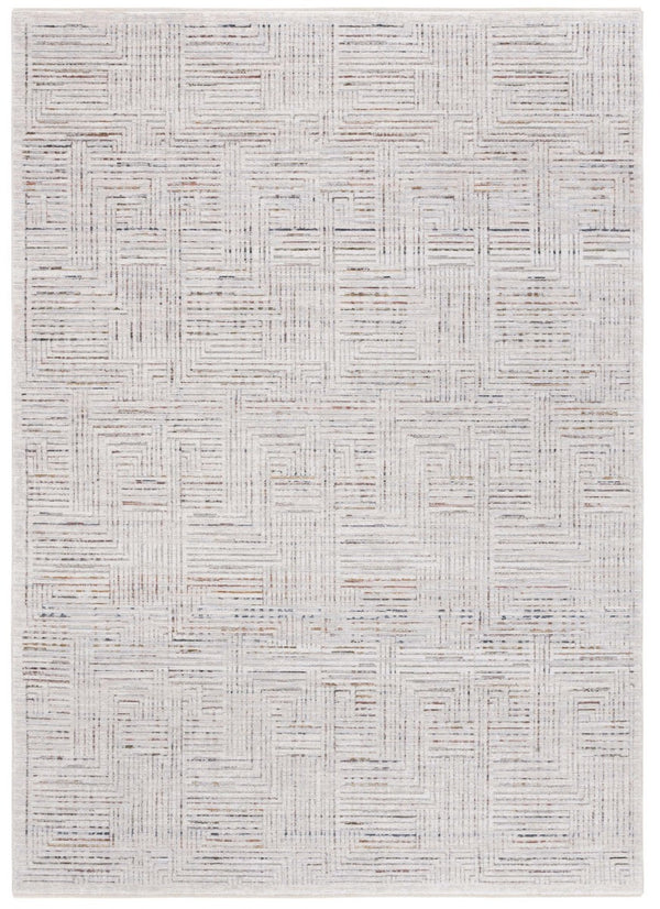 Safavieh Harlow 105 Power Loomed Transitional Polyester Rug Ivory Grey / Rust HAR105A-9