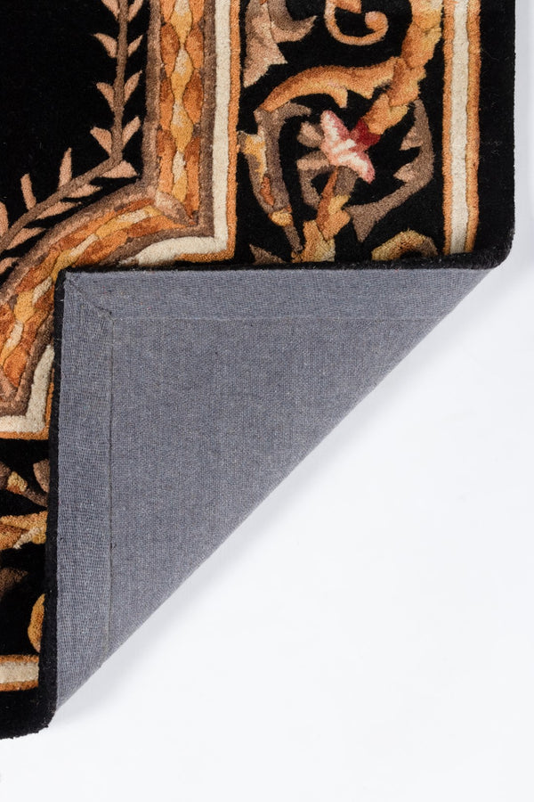 Momeni Harmony India HAI12 Hand Tufted Transitional Floral Indoor Area Rug Black 8' x 11' HARM2HAI12BLK80B0