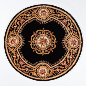 Momeni Harmony India HAI12 Hand Tufted Transitional Floral Indoor Area Rug Black 8' x 11' HARM2HAI12BLK80B0