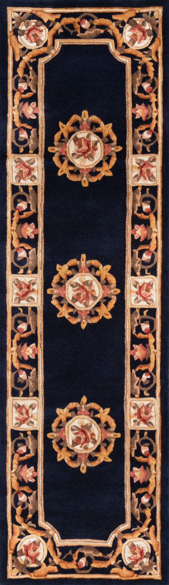 Momeni Harmony India HAI12 Hand Tufted Transitional Floral Indoor Area Rug Blue 8' x 11' HARM2HAI12BLU80B0