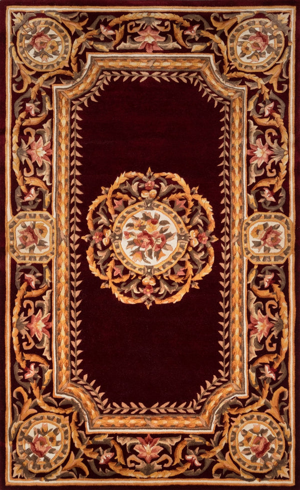 Momeni Harmony India HAI12 Hand Tufted Transitional Floral Indoor Area Rug Burgundy 8' x 11' HARM2HAI12BUR80B0