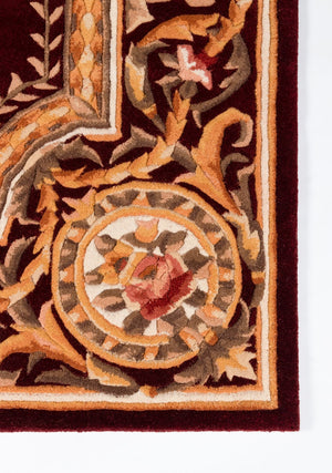 Momeni Harmony India HAI12 Hand Tufted Transitional Floral Indoor Area Rug Burgundy 8' x 11' HARM2HAI12BUR80B0