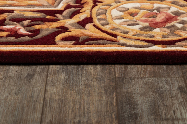 Momeni Harmony India HAI12 Hand Tufted Transitional Floral Indoor Area Rug Burgundy 8' x 11' HARM2HAI12BUR80B0