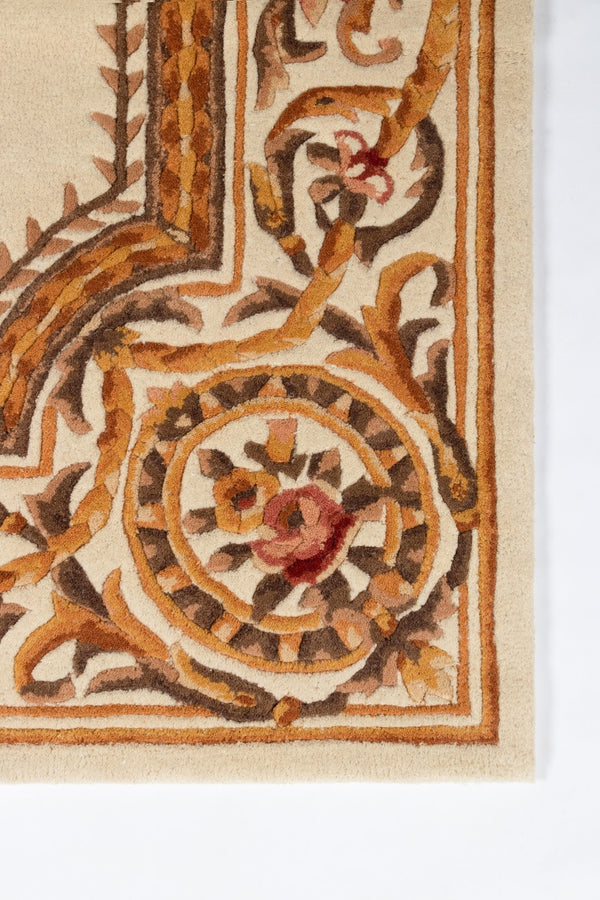 Momeni Harmony India HAI12 Hand Tufted Transitional Floral Indoor Area Rug Ivory 8' x 11' HARM2HAI12IVY80B0