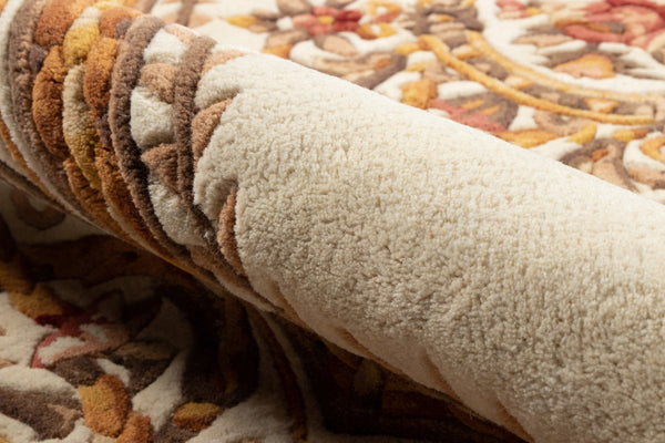 Momeni Harmony India HAI12 Hand Tufted Transitional Floral Indoor Area Rug Ivory 8' x 11' HARM2HAI12IVY80B0