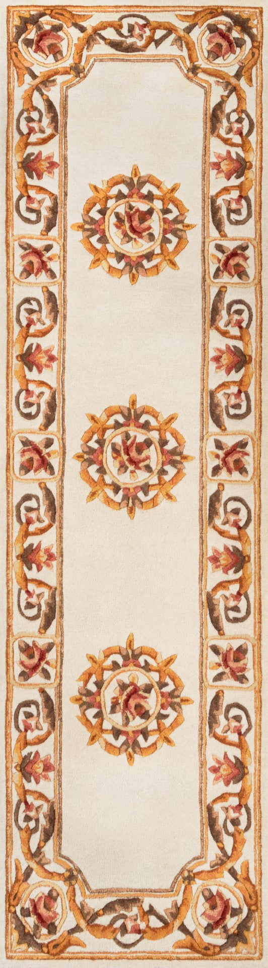 Momeni Harmony India HAI12 Hand Tufted Transitional Floral Indoor Area Rug Ivory 8' x 11' HARM2HAI12IVY80B0