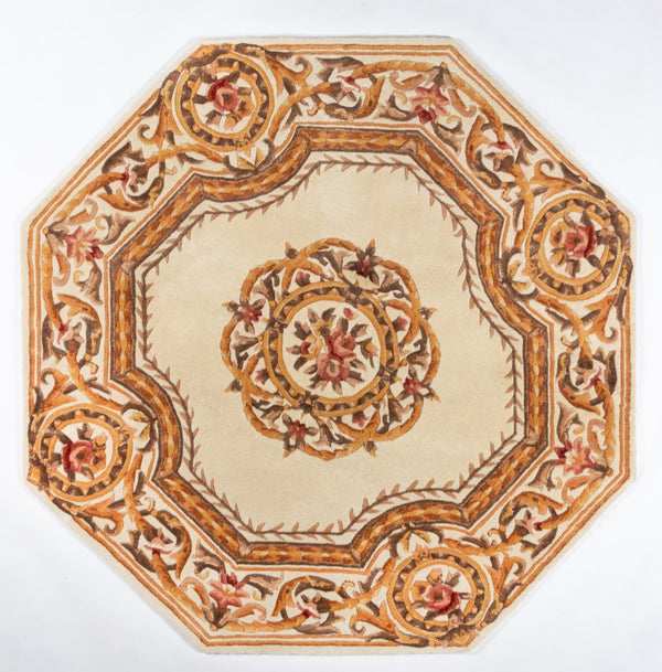 Momeni Harmony India HAI12 Hand Tufted Transitional Floral Indoor Area Rug Ivory 8' x 11' HARM2HAI12IVY80B0