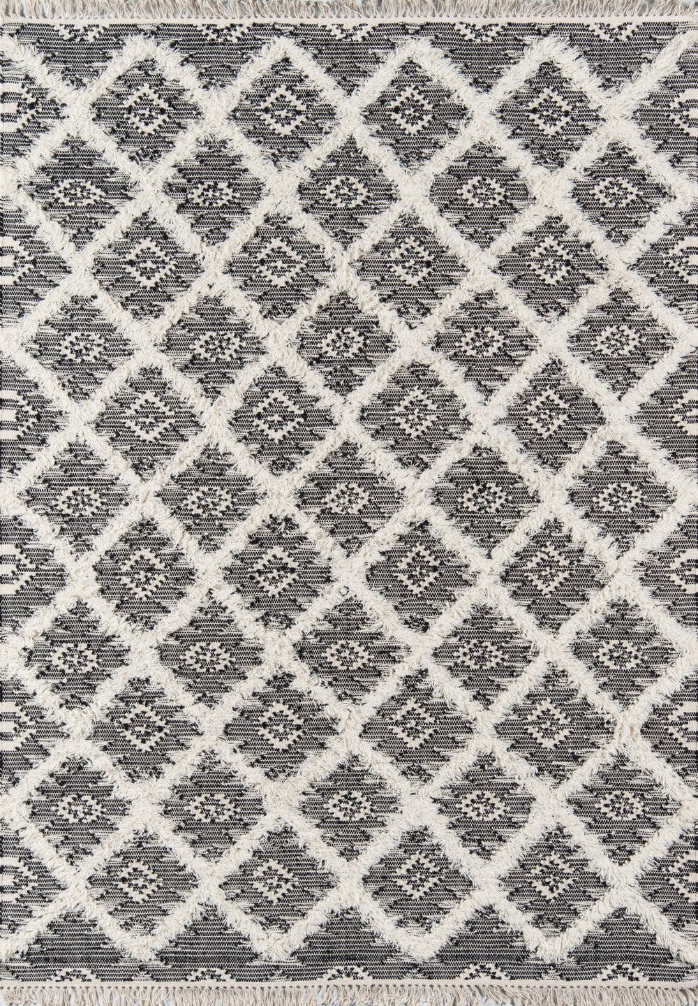 Momeni Harper HAR-1 Hand Woven Contemporary Geometric Indoor Area Rug Black 8'10" x 11'10" HARPEHAR-1BLK8ABA