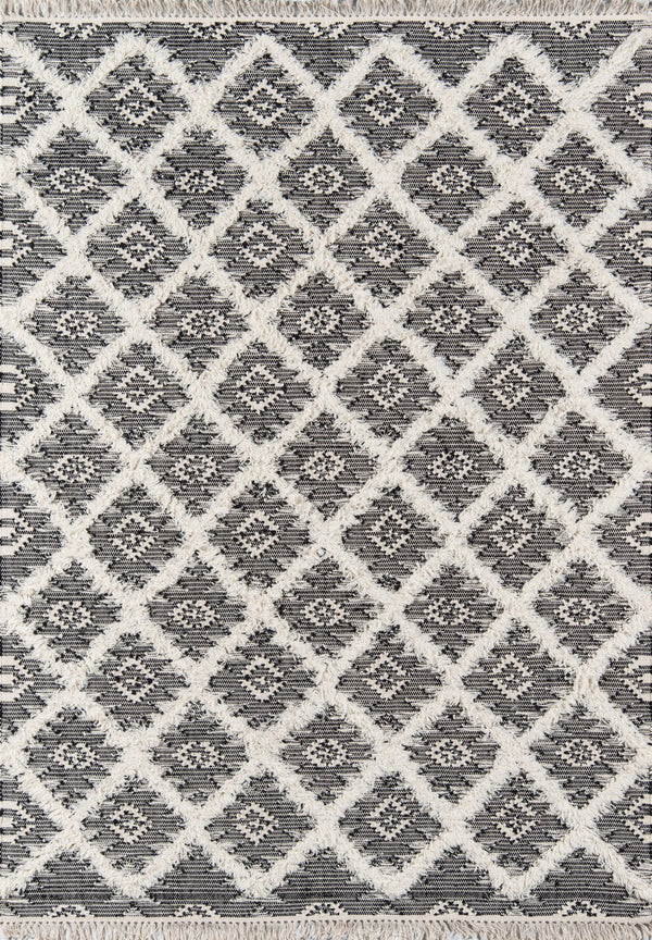 Momeni Harper HAR-1 Hand Woven Contemporary Geometric Indoor Area Rug Black 8'10" x 11'10" HARPEHAR-1BLK8ABA