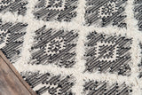 Momeni Harper HAR-1 Hand Woven Contemporary Geometric Indoor Area Rug Black 8'10" x 11'10" HARPEHAR-1BLK8ABA