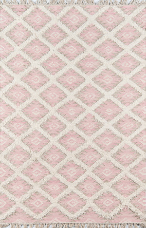 Momeni Harper HAR-1 Hand Woven Contemporary Geometric Indoor Area Rug Pink 8'10" x 11'10" HARPEHAR-1PNK8ABA