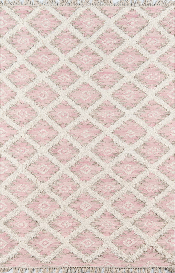 Momeni Harper HAR-1 Hand Woven Contemporary Geometric Indoor Area Rug Pink 8'10" x 11'10" HARPEHAR-1PNK8ABA