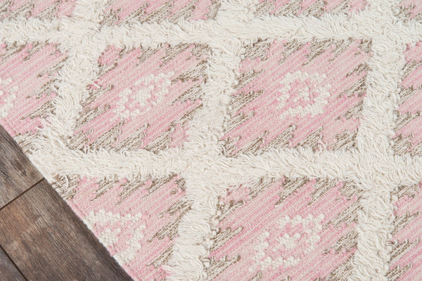 Momeni Harper HAR-1 Hand Woven Contemporary Geometric Indoor Area Rug Pink 8'10" x 11'10" HARPEHAR-1PNK8ABA