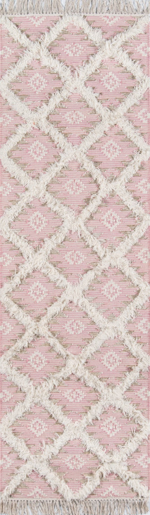 Momeni Harper HAR-1 Hand Woven Contemporary Geometric Indoor Area Rug Pink 8'10" x 11'10" HARPEHAR-1PNK8ABA