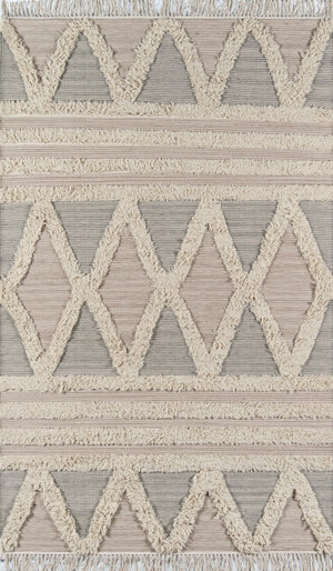 Momeni Harper HAR-2 Hand Woven Contemporary Geometric Indoor Area Rug Beige 8'10" x 11'10" HARPEHAR-2BGE8ABA