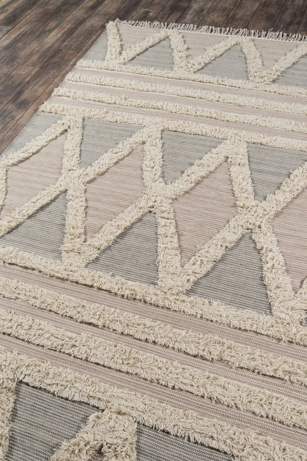 Momeni Harper HAR-2 Hand Woven Contemporary Geometric Indoor Area Rug Beige 8'10" x 11'10" HARPEHAR-2BGE8ABA