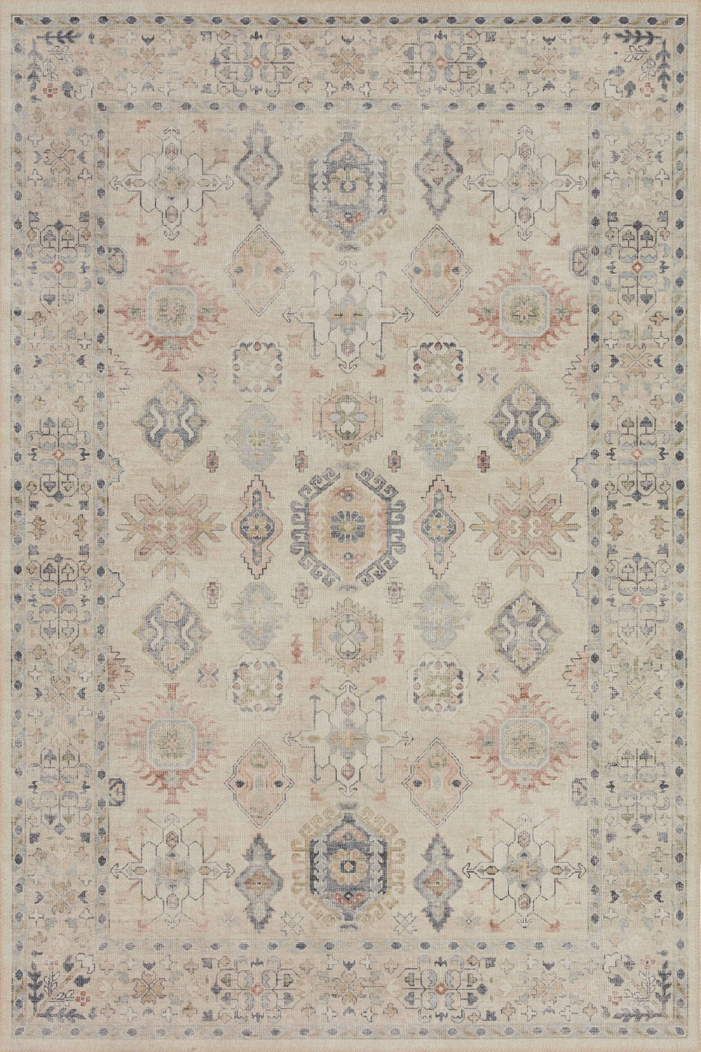 Loloi Hathaway HTH-04 100% Polyester Pile Power Loomed Traditional Rug HATHHTH-04BEML90C0