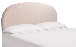 Safavieh Saraya Curved Headboard Pale Pink Velvet Wood HBD6401A-Q