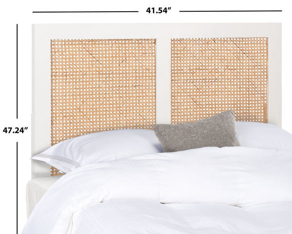 Safavieh Vienna Cane Headboard White Wash Wood HBD8004C-Q