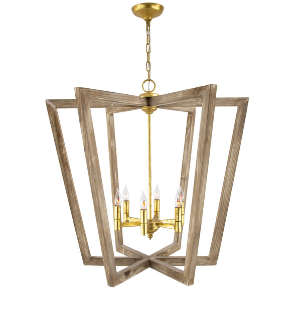 Zeugma HD121 Natural Oak & Gold Lantern