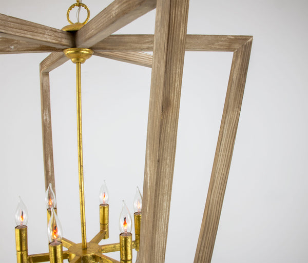 Zeugma HD121 Natural Oak & Gold Lantern