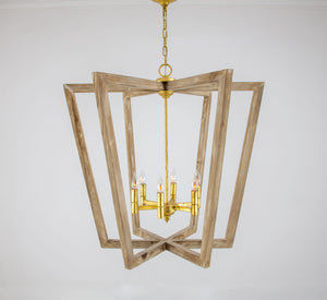 Zeugma HD121 Natural Oak & Gold Lantern